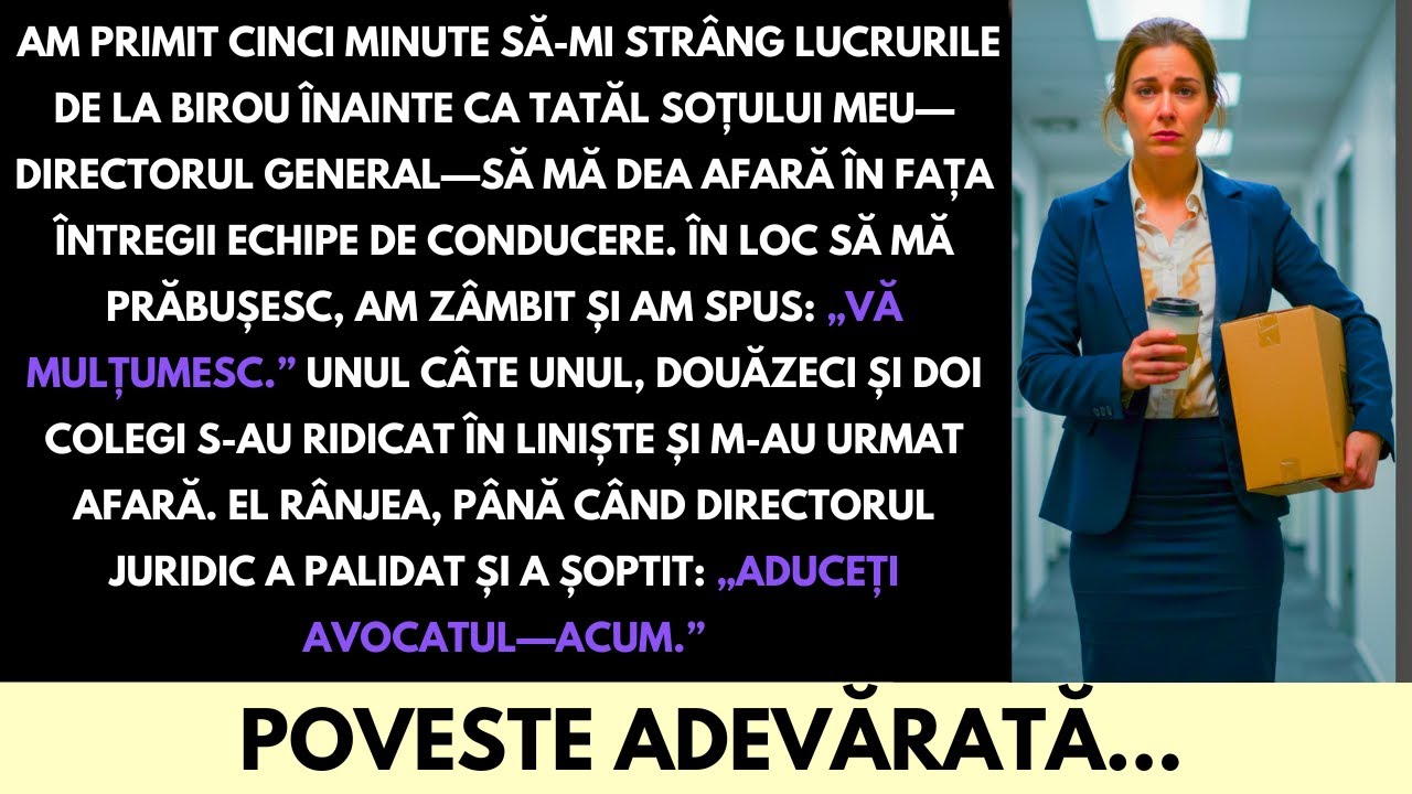 Socrul Meu, CEO Miliardar, M-a Concediat Într-o Sală de Lux—22 Colegi Au Plecat Împreună Cu Mine