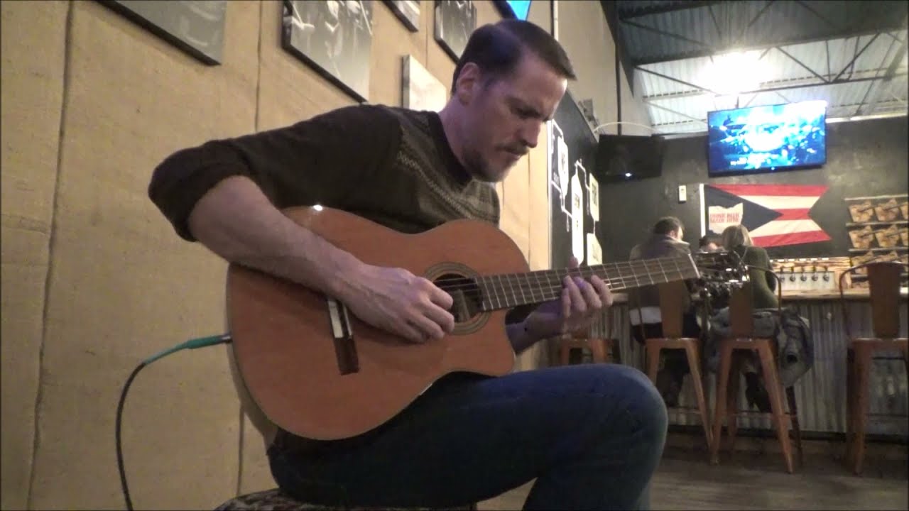 Bill Hall Live Solo Improv In Ami On A Cordoba Nylon String  Through a Marshall AS50D Acoustic Amp