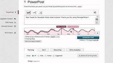 Reusable Post Tweet Scheduling with ManageFlitter Walkthrough