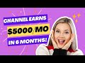 6 month old ai faceless cashcow health channel earns 5kmonth
