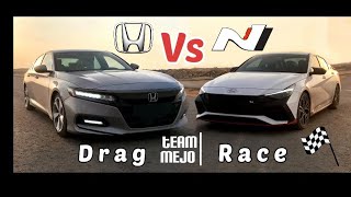 هونداي النترا أن ضد هوندا اكورد 2،0 | Hyundai Elantra N vs Honda Accord 2,0L Drag Race by Mejo Team 117,400 views 1 year ago 3 minutes, 33 seconds