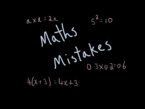 Maths Mistakes - Substitution into Expressions