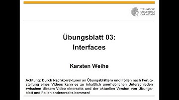 Übungsblatt 03 Interfaces