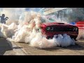 CHALLENGER HELLCAT RIPS FAT BURNOUT Leaving Cars And Coffee Houston January 2019!!