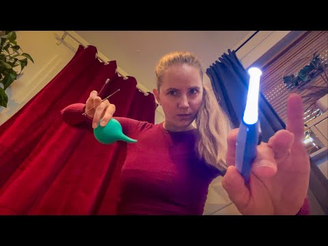 AGGRESSIVE ear cleaning, ear exam & hearing test 👂🫨