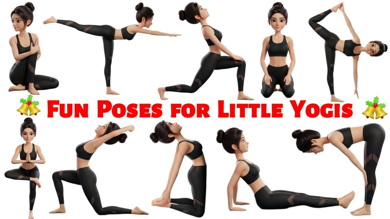 Забавные позы для маленьких йогов | Лучшие упражнения детской йоги для начинающих