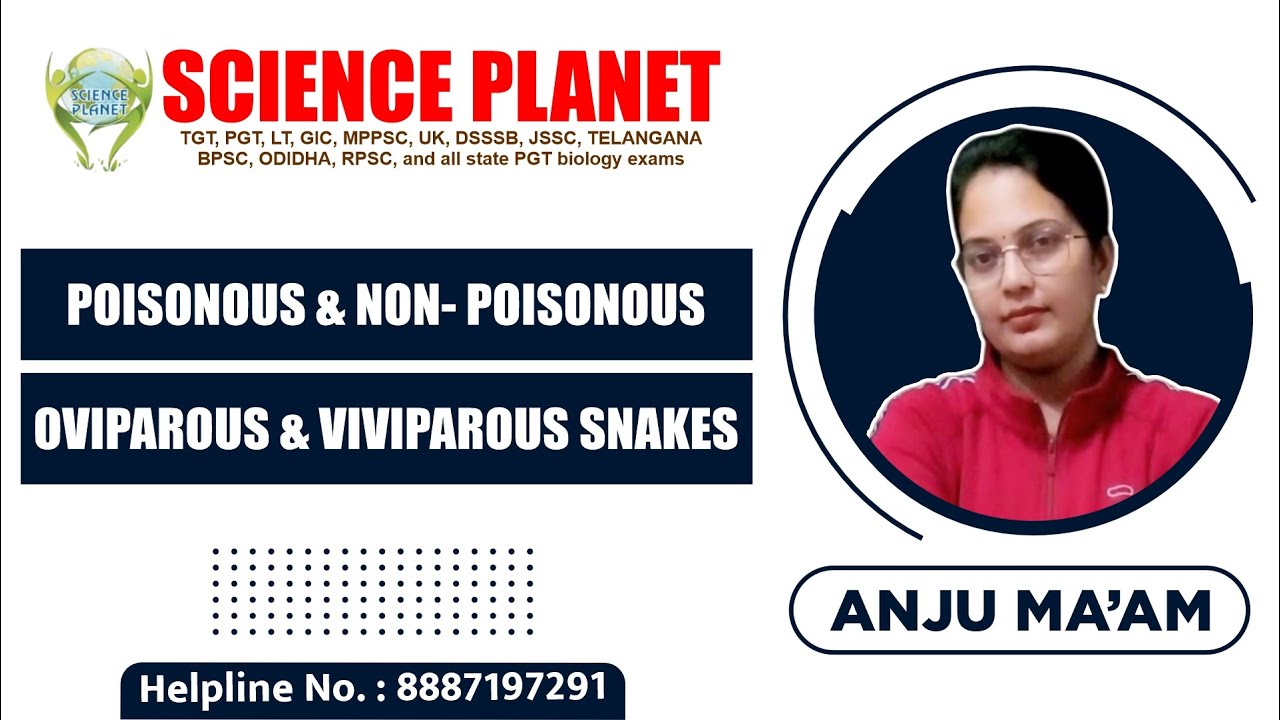 Poisonous & Non-Poisonous Snake Oviparous & Viviparous Snakes by Anju Mam on Science Planet!