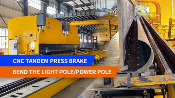 CNC double sheet metal bending machine bends large power poles
