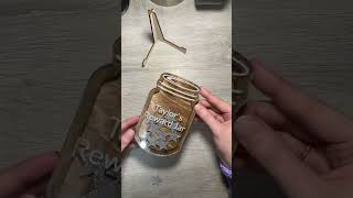 I took our “i love you because” mason jar and made this fun reward jar!