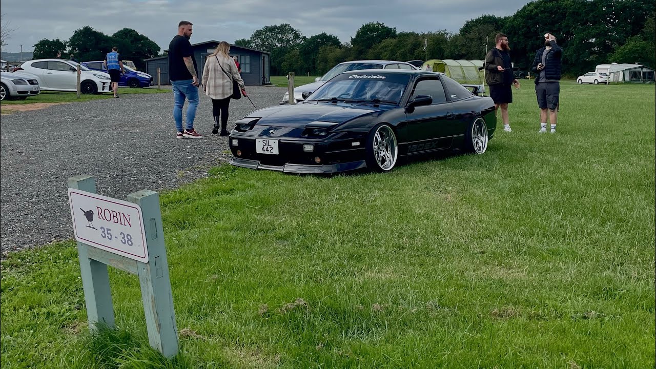 Cars arriving and leaving Chester cars and coffee at Old ma’s farm shop