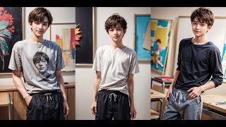 [4k/Ai] Ai cute boy lookbook , handsome art