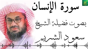سورة الانسان - سعود الشريم  - جودة عالية 4K Surah Al-Insan - Saud Al-Shuraim