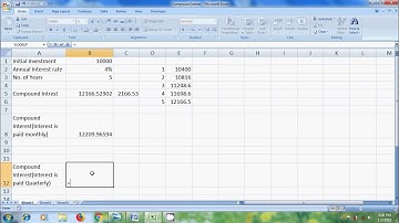 Excel 2007: how to calculate compound interest in excel