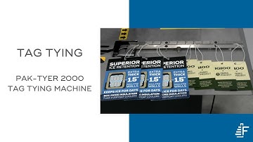 Tag Tying Pak-Tyer 2000 Elastic Tag Tying Machine Threading Operation