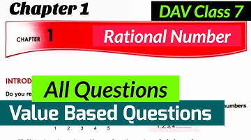 DAV class 7 maths chapter 1 value based questions