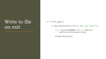 tkinter extra 3   save to file