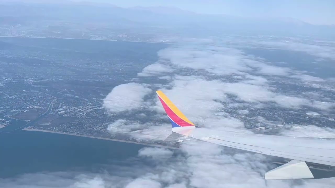 Southwest 738M Takeoff from LAX - views of Malibu, Santa Monica, Venice, Hollywood, Las Vegas
