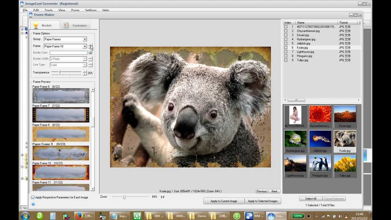 How to make photo frame with ImageCool Converter or Graphics Converter Pro 2013 YouTube