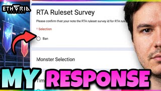 My Responds to RTA Ruleset Survey | ETHERIA RESTART