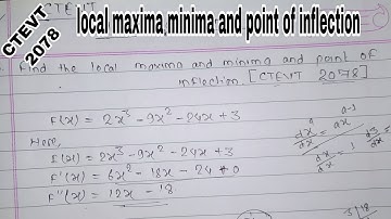 CTEVT Diploma Maxima Minima and point of inflection 2078 question paper solution | 2nd Semester math