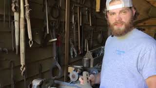 Blacksmith Tyler May at the Union County Heritage Museum