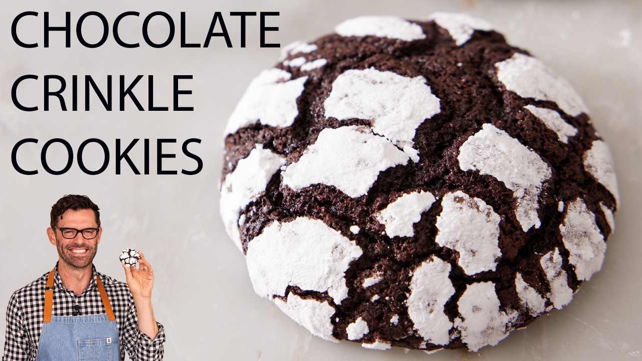 The BEST Chocolate Crinkle Cookies Recipe - YouTube