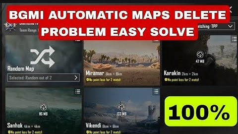 BGMI AUTOMATIC MAPS DELETE PROBLEM EASY SOLVE 100% 😁❤️🇮🇳