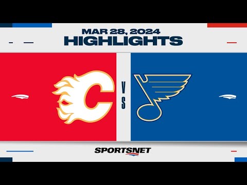 NHL Highlights | Flames vs. Blues - March 28, 2024