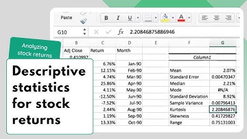 Descriptive statistics for stock returns / Analyzing stock returns / Episode 4