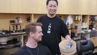 【ASMR】Barber Session｜今噂のバーバーショップで日本の氷桶ハールワッサーを体験する💈