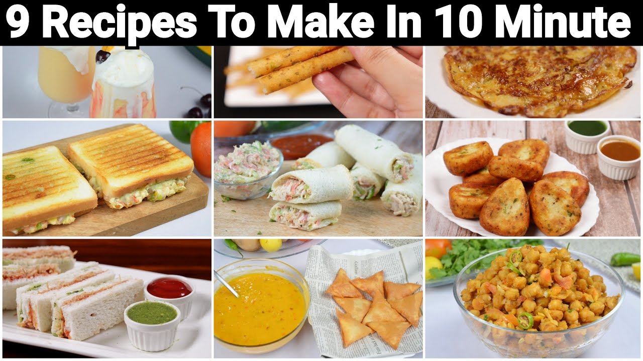 9 RECIPES YOU CAN MAKE IN 10 MINUTES by (YES I CAN COOK)