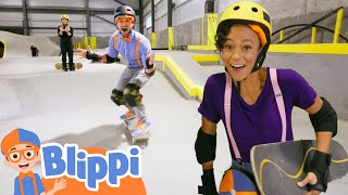 blippi meekah learn skate blippi adventure time learn explore
