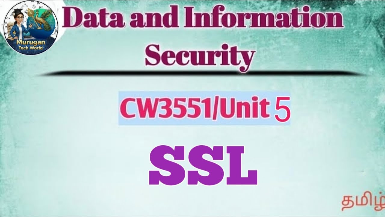 SSL in data and information security in tamil||DIS||CW3351||Unit-5||Anna University.