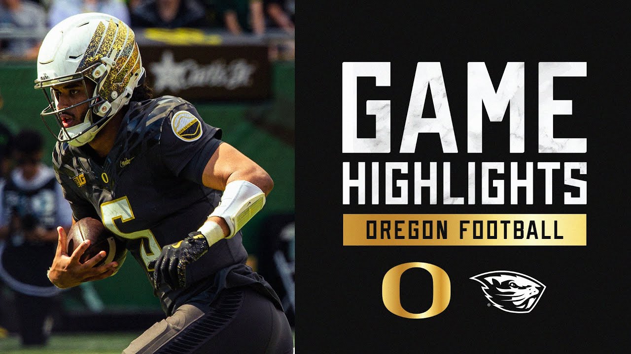 Oregon Football Vs Oregon State Game HIGHLIGHTS 2025 YouTube 