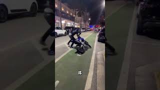 Bikers Scatter When Police Arrive One Rider Fails to Escape and Gets Caught!!!! #cops #rider