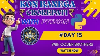 "Build Your Own Kon Banega Crorepati Game in Python - Become a Quiz Pro ! DAY 15