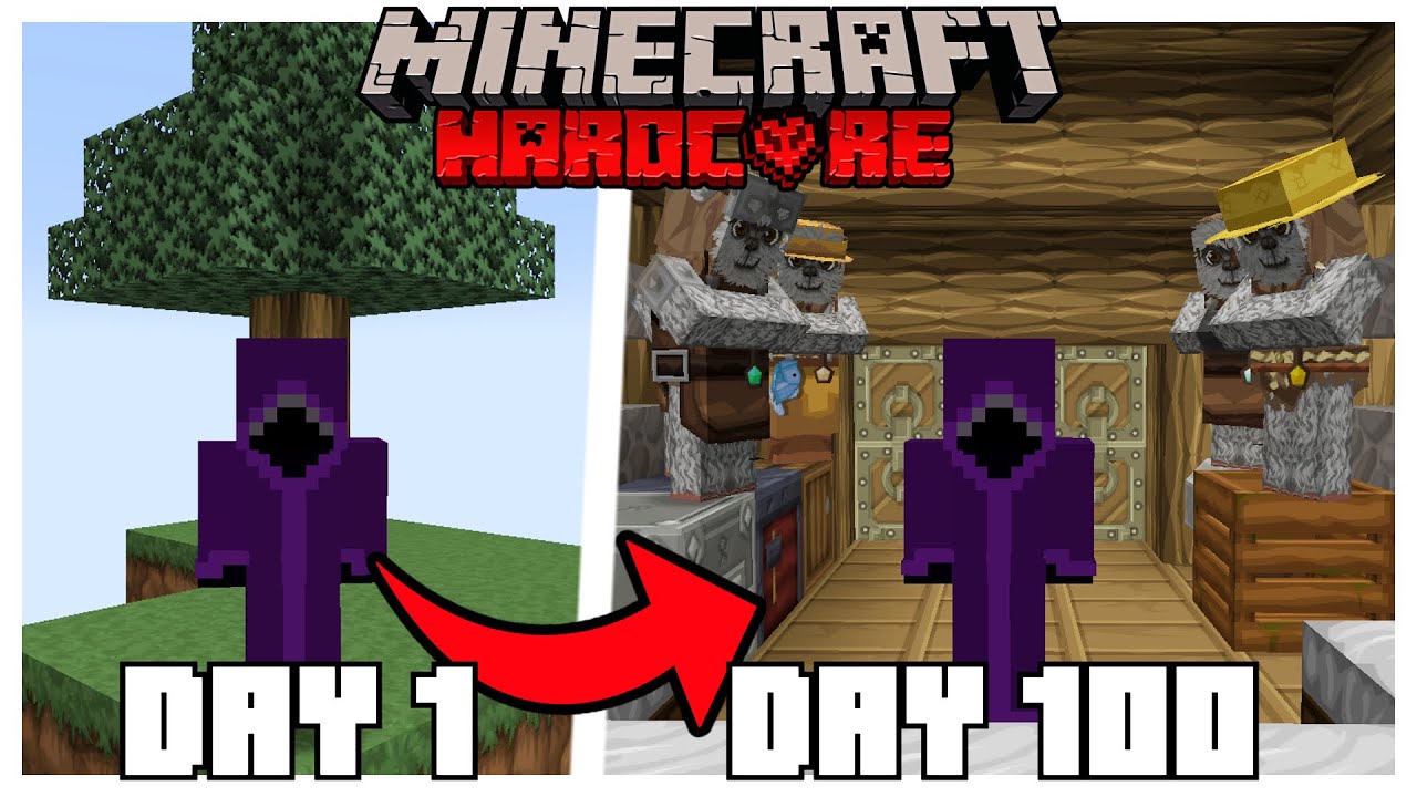 I Survived 100 Days of Skyblock in Minecraft Hardcore