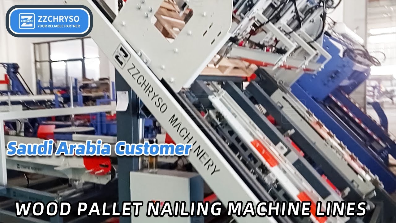 ZZCHRYSO Wood Pallet Nailing Machine Testing Before Shipping to Saudi Arabia