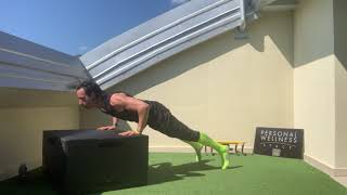 Power Burpees Hands Elevated Position