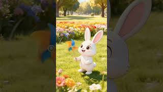 Tiny spin, big giggles 😄🎡 #kidsstories #funny #funny #cartoonbunny #cute #quickybabytv #cartoon