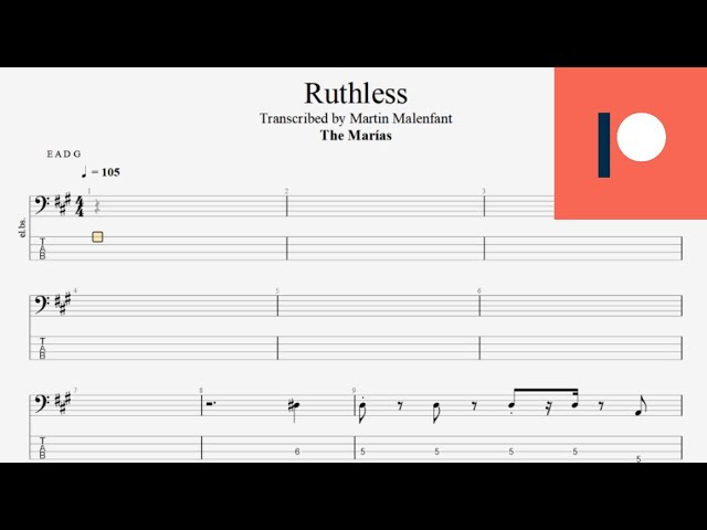 The Marías - Ruthless (bass tab) class=