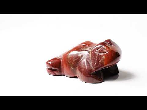 Яшма красная, статуэтка лягушка, 436ФГЯ