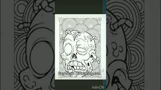 Zombie Coloring Book Flip Through