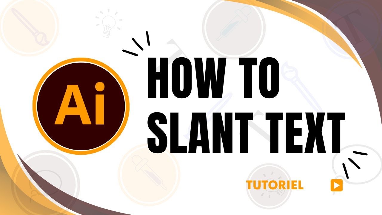 How to slant text in Illustrator - YouTube