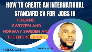 HOW TO CREATE A STANDARD CV FORMAT FOR JOBS IN FINLAND SWITZERLAND SWEDEN AND THE ENTIRE EUROPE 🌍 screenshot 4
