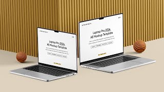 Laptop Macbook Pro Mockup 3D Scenes - After Effects Template