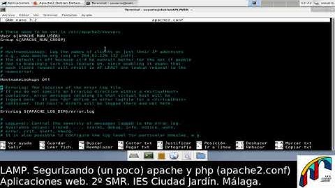 Segurizando apache. Archivo apache2.conf