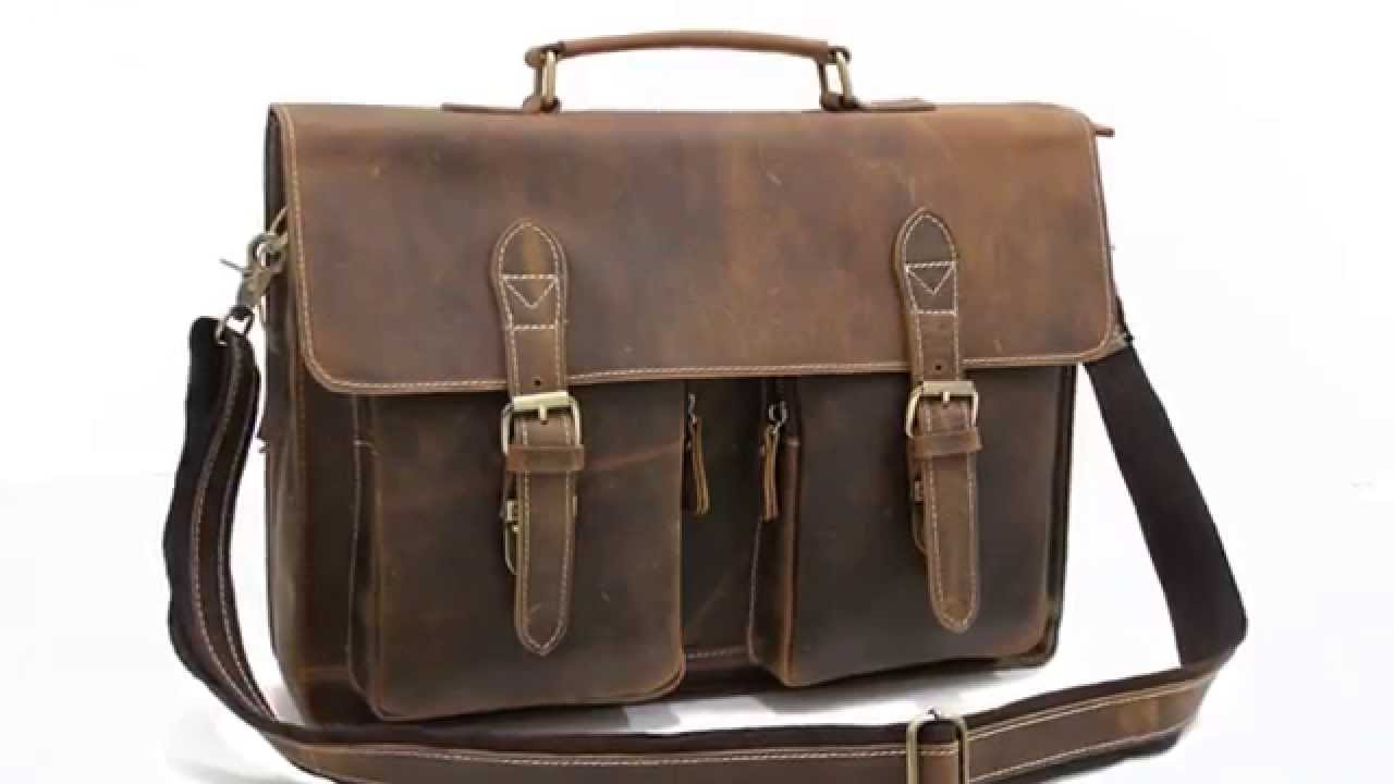 Vintage leather briefcase ipad macbook bag bolsos de hombre maletines ...