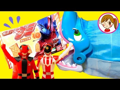 ルパンレンジャーに仮面ライダービルドグミ盗まれた！　しまじろう　開封　サメ　おもちゃ　アニメ