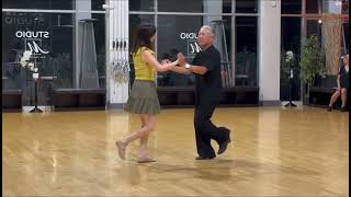 East Coast Swing sailor shuffle demonstration by Chris Fukushima and Heidi Ni 